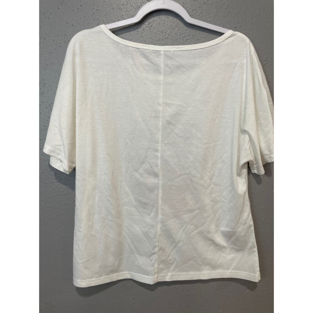 Misslook Size Small White Short Sleeves Rolling Stones Lightweight Tongue Logo - Picture 8 of 9